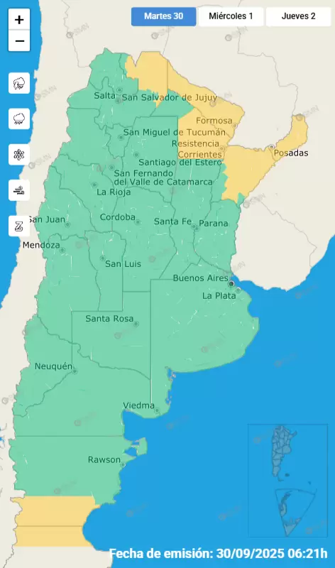 mapa de alertas
