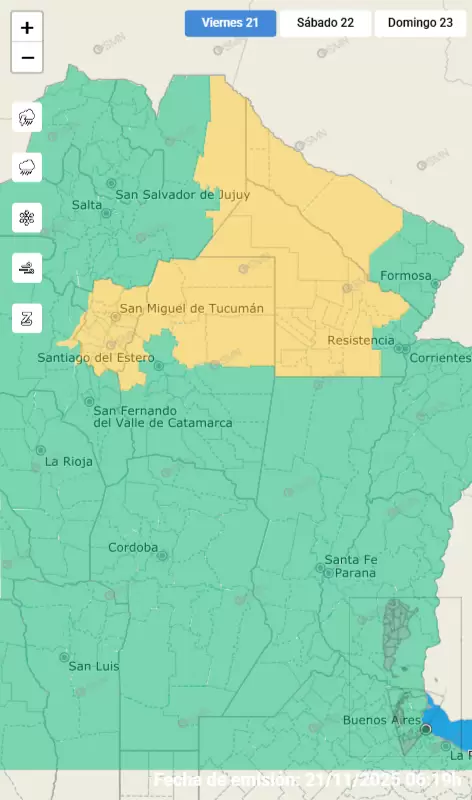 mapa de alertas