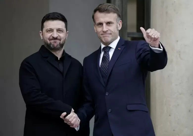 Macron y Zelenski