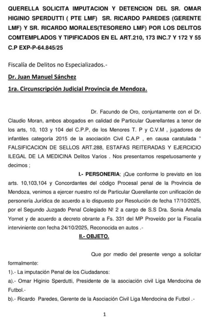 pedido sperdutti