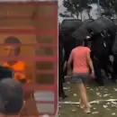 Piedrazos e insultos: el video del esc�ndalo que protagoniz� el mendocino Merlos en la Liga Casildense