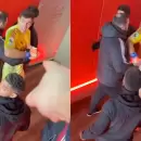 (Video) El tenso cruce del Dibu Martínez con hinchas del Arsenal, tras la derrota del Aston Villa