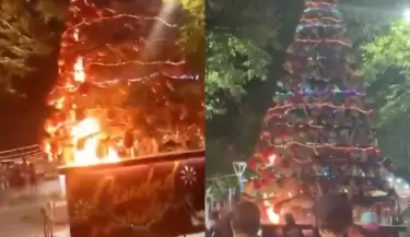 Incendio �rbol de navidad