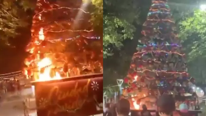 Incendio árbol de navidad