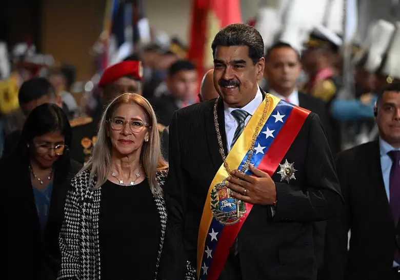 Maduro y su esposa Cilia