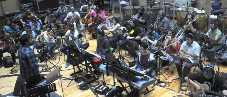 Músicos en pleno ensayo de la Fiesta Nacional de la Vendimia