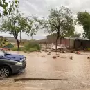 La fuerte tormenta provocó el derrumbe de una pared en Guaymallén