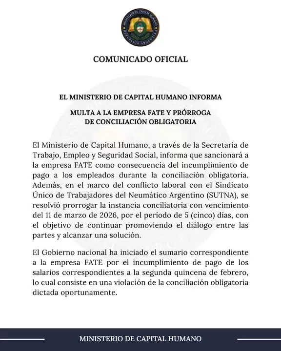 comunicado oficial