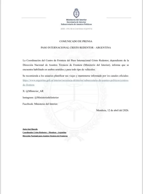 comunicado oficial