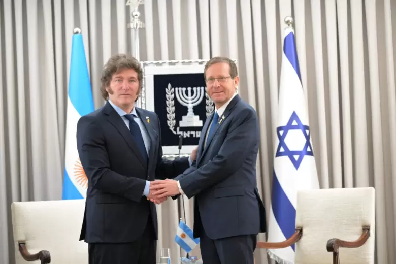 Milei y Isaac Herzog