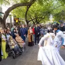La Peatonal Sarmiento se vistió de celeste y blanco por el Día del Himno Argentino