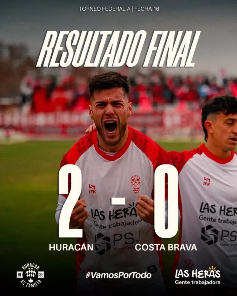 HURACAN LAS HERAS - COSTA BRAVA TORNEO FEDERAL A