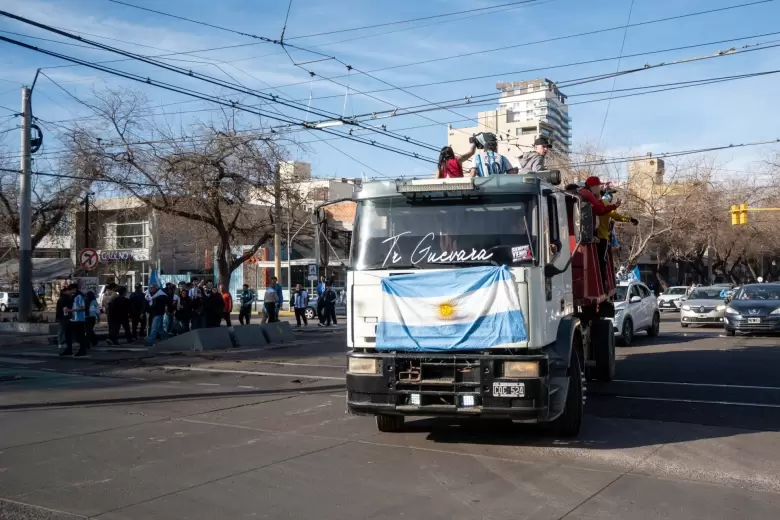 Festejos en Mendoza selección Argentina