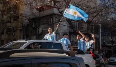 Festejos en Mendoza selecci�n Argentina
