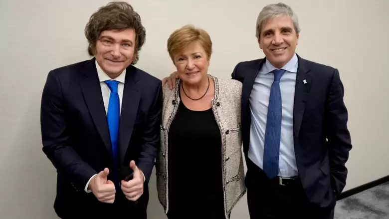 javier-milei-y-luis-caputo-kristalina-georgieva